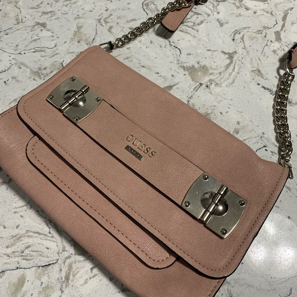 Pink Guess Crossbody Bag
